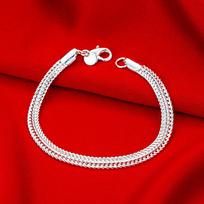 Hot sale 925 Sterling Silver bracelet Snake chain women lady men noble Fine charm jewelry wedding  party 20cm 20cm