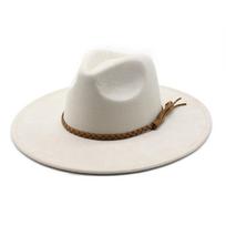 Vintage Style Felt Hat With Wide Brim And Sun Protection For Men Women