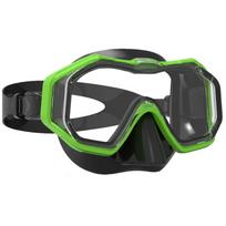PC Glass Child Diving Mask with Nose Cover Snorkel Swimming Goggles Pool Swim Eyewear  3-8Year Olds Adult green