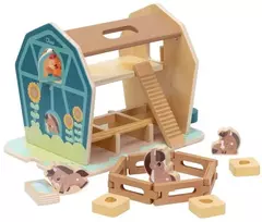 Chicco Medinė ponių ūkio edukacinė žaidimų rinkinys