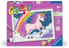 Ravensburger Rankdarbių rinkinys vaikams rožinis neoninis vienaragis