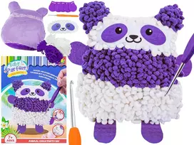 Kūrybinis siuvimo rinkinys pliušinis žaislas panda pagalvėlė