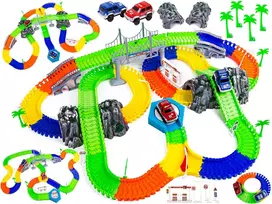 Lenktynių automobilių žaislų trasa 240 dalių