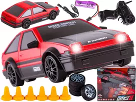 RC automobilis Toyota driftui 1:24 2,4 GHz 4WD raudonas