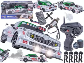 Didelis RC drift automobilis Dodge 1:16 2,4 GHz sidabrinis 4WD