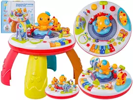 Multifunkcinis edukacinis muzikinis staliukas vaikams aštuonkojis pianinas traukinukas