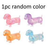 ling Powder Sausage Dog Fidget Squishes Pinch Soft Maltose Texture Stress Relieving Toy Cute Puppy Slow Rising Squishy Toys
