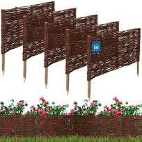 KOTARBAU® Garden Fence Palisade Edging Wicker Driven Fence 60 x 30 CM Set of 5
