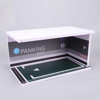 1:18 automobilių modelių stovėjimo aikštelė Kietas parkavimo garažo modelis su šviesomis ir akriline apsauga nuo dulkių