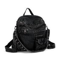 Retro Denim Women's Shoulder Bag - Casual Student Tote and Travel Backpack