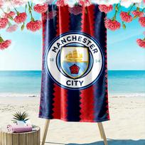 Manchester United Manchester City Beach Towel Suitable for Various Scenarios Such As Kitchen, Bathroom and Beach Swimming 80cmx160cm(31x63inch)