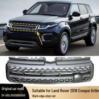 Compatible Grille for 2016 Land Rover Range Rover Evoque - Black Edge with Silver Mesh.
