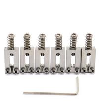 6Pcs Guitar Bridge Saddles Upgraded Version Solid Stainless Steel 10.5Mm Nickel Screw