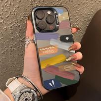 15ProMax Apple telefono dėklas iPhone 14 Spalva Sidabras 13 Vyriški 12 Aurora XSMax Dėmėms atsparus Apple 15 Plus iPhone 4C black