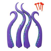 4 Pcs Halloween Inflatable Octopus Tentacle Huge Blow Up Purple Octopus Legs Outdoor Decorations for Yard Garden Lawn Decor violetinė