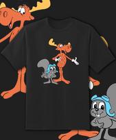 Rocky And Bullwinkle Retro Logo T Shirt Youth M - Adult 6Xl! 2XL