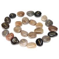 Pebbles Natural Polished Lettering Stones Small Decorative Ornamental River Rocks for Meditation Divination
