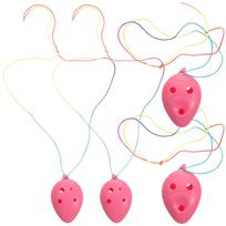 4Pcs Mini Ocarina 6-Hole Practice Instrument for Beginner Music Learning Tool Portable Plastic Wind Instrument Gift