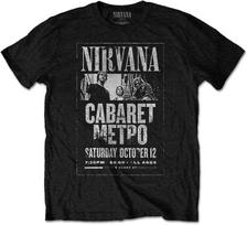 Nirvana T Shirt Cabaret Metro Flyer Band Logo Official Unisex Black S