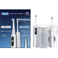 Oral-B iO6 OxyJet elektrinis dantų šepetėlis ir irigatorius, 2 šepetėlių antgaliai, 5 režimai, 2 min laikmatis, Bluetooth, baltas