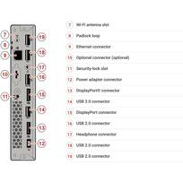 Lenovo Renewed ThinkCentre M715q RLEtcm715q61Q3B3WA, AMD Ryzen 5 2400GE, 8GB, 256GB SSD, Radeon Vega 11, Windows 11 Pro, B klasė