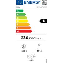 Midea MDRM632FGD46W šaldytuvas, 470L, 301L/169L, 37dB, D klasė, No Frost, vandens dozatorius, Wi-Fi, nerūdijantis plienas