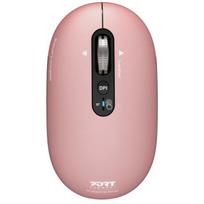 Port Connect PURE MAC 910503, belaidė optinė pelė, Bluetooth, 1000/1600/2400/3200 DPI, 5 mygtukai, tylus spustelėjimas, rožinė