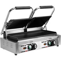 Yato YG-04660 elektrinis stalo grilis, 3600 W, 230V, 50-300°C, ketaus paviršius, nerūdijantis plienas, IPX3