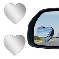 Pair Heart Shaped Blind Spots Mirror with Wide Angle View & Easy Installation Rearview Mirror for Cars & Motorcycles 1