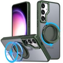 Samsung S26 Ultra 360° Rotating Gear Phone Case with Wireless Magnetic Charging. Samsung S22 Ultra gray