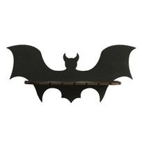 Bat Shape Wood Hanging Shelf Jewelry Crystal Display Organization Floating Shelves Halloween Bedroom Wall Decoration 1