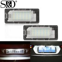2 vnt. LED automobilio numerio lentelės žibintai, skirti VW Golf VI Plus Jetta VI Passat 3C B6 B7 Polo 6R Touran 1T, numerio lentelės lempos, CanBus, be klaidų gray