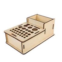 Leathercraft Tool Holder with Slot, Multiple Holes Wooden Leather Craft Tools Stand Leathercraft Tool Organiser Rack