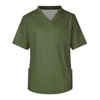 Unisex V-Neck Medical Scrub Top with Pockets - Comfortable and Durable Workwear for Healthcare Professionals XXXL