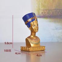 Cleopatra Resin Relief Ornament Naftiti Bust Handicrafts Home Entrance Decoration Travel Souvenir Collectibles