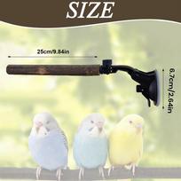Suction Cup Bird Perch Movable Suction Parrot Stand Rack Wall Bath Travel Perch for Macaw Parakeet Lovebirds Bath Car Travel