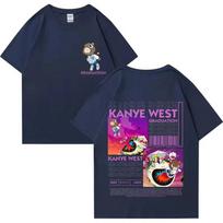 2025 Kanye West Graduation Bear Double Sided Printed T shirt Men Women Fashion Hip Hop Cool Tops short sleeve Unisex S