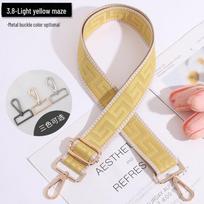 Adjustable Crossbody Striped Bag Strap – Versatile, Wide Replacement Strap CLE Gold