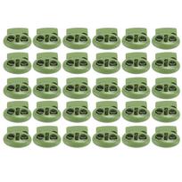 30Pcs Metal Cord Locks Double Hole Zinc Alloy Durable Light Multi Purpose Cord Stopper for Drawstring Backpack Tent