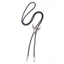 Bull Head Buckle Pendant Necklace Retro Choker necklace Adjustable Clavicle Chain Cowboy Leather Belt Necktie Jewelry