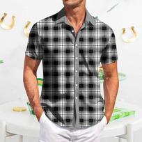 Men's Casual Short-sleeved Shirt Slim Fit Stylish Men's Hawaiian Print XXL