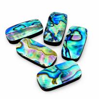 AAA+ Abalone Shell Cushion Cabochon, Flat Back Natural Shell Gemstone, Iridescent Jewelry Making Supply for Rings 8x16mm