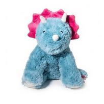 Plush Dinosaur Dog Chew Toy Bite Resistant Squeaky Triceratops Plushie Boredom Stress Relief Dog Teething Interactive Toy Pet Supplies Dinosaur