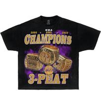 Lakers Championship Kobe Shaq Phil Boxy Vintage Basketball Shirts Streetwear Y2K 3XL