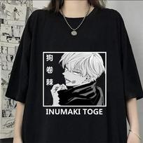 New Inumaki Toge Printed Short Sleeve Cool T Shirts Men Women Top Summer Anime Harajuku O Neck T Shirts XS