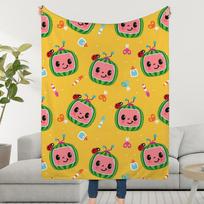 C-CoCo-melonS-ES Blanket Baby Throw Super Cosy Plush Living Room Sofa Couch Cartoon Childish Birthday Gifts 75cmx90cm