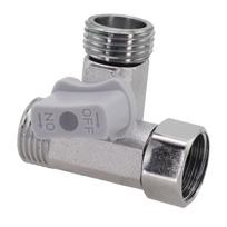 Angle T Adapter Zinc Alloy Tee Stop Valve for Toilet Tank For Bidet Sprayer and Kitchen Water Supply with Secure Sealing Ring China Mainland