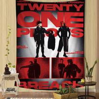 TTwenty One Pilots Band Hanging Bohemian Tapestry Hanging Tarot Hippie Wall Rugs Dorm Home Decor 74x94cm(29x37in)