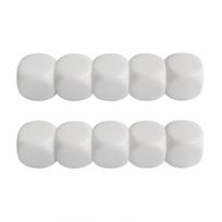 10Pcs Blank Acrylic Dices Cube 16mm Round Six Sided Dices for Board Game, DIY Sticker, Math Counting Teaching 1
