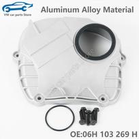 06H103269H Aluminum Engine Upper Timing Chain Cover With-Gasket For EA888 GEN2 VW Golf GTI Tiguan Touran Passat CC 06H 103 269 H EA888 GEN2 Aluminum white